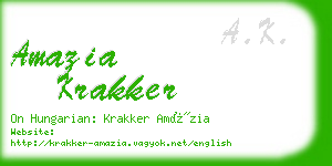 amazia krakker business card